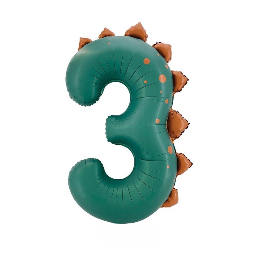 Aluminum Foil Number Foil Balloons Matte Finish Cartoon Number Balloons  For 1-3 Year Olds