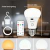 E27 Wireless RGB/CW Stepless Dimming USB Rechargeable Light Bulb with Remote Control Battery-Powered Light Bulb Dimmable/Timer