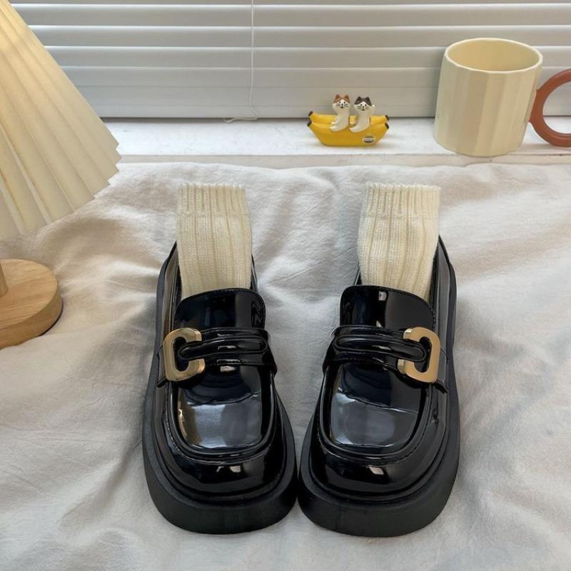 

Uniform small leather shoes women s autumn new versatile platform black women s shoes shoes 40
