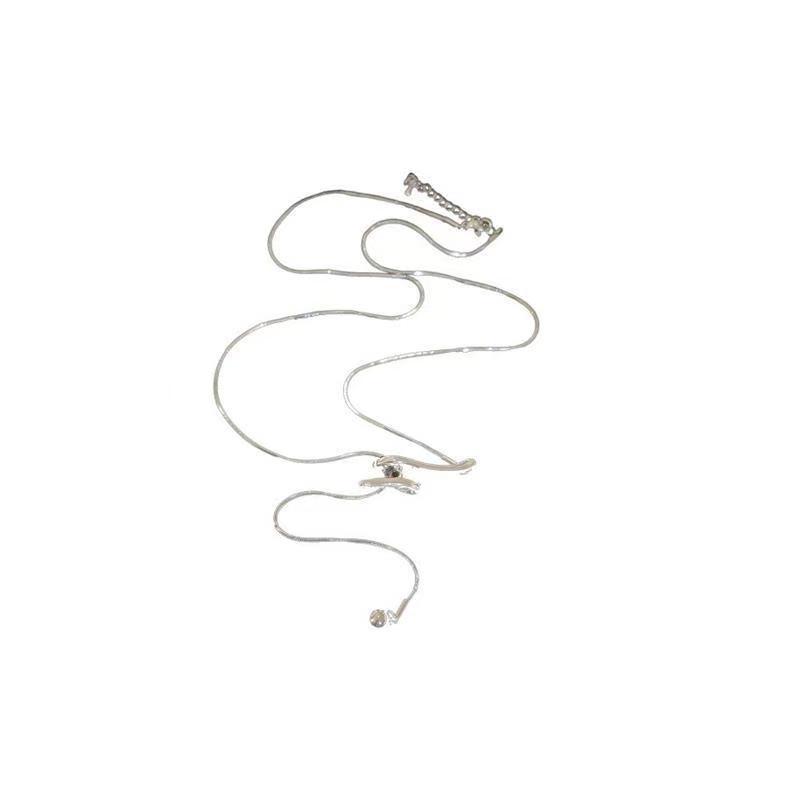 

Pull-up snake necklace women s autumn and winter new simple fashion adjustable snake sweater chain accessories