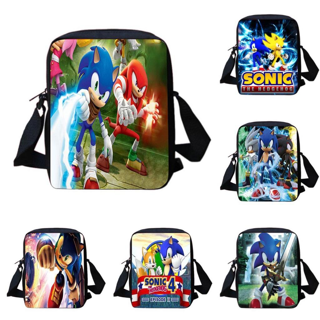 Mochila Escolar Sonic para Estudantes Grande Capacidade Impermeável Bolsa de Ombro Viagem ao Ar Livre Presente