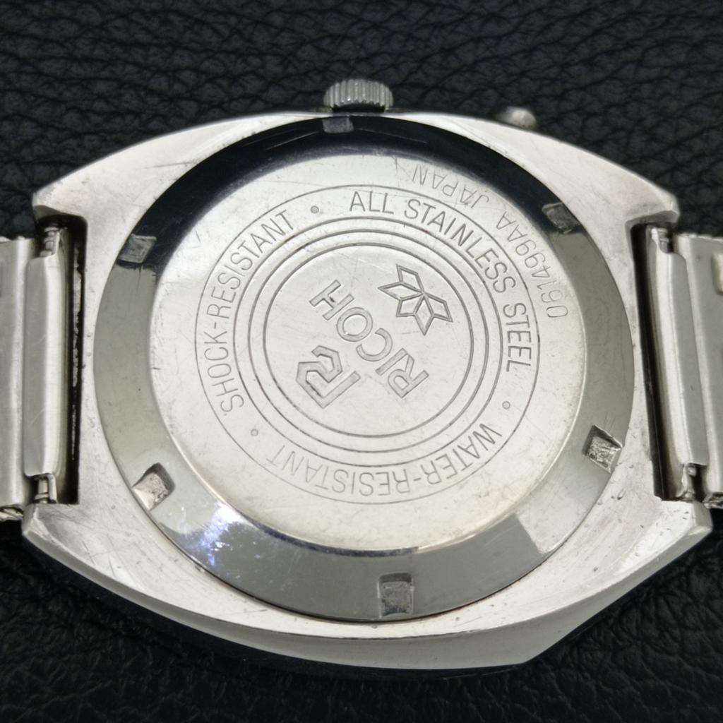 RICOH R31 AUTOMATIC VINTAGE JAPAN MENS BLUE COLOR DIAL WATCH a707608-1
