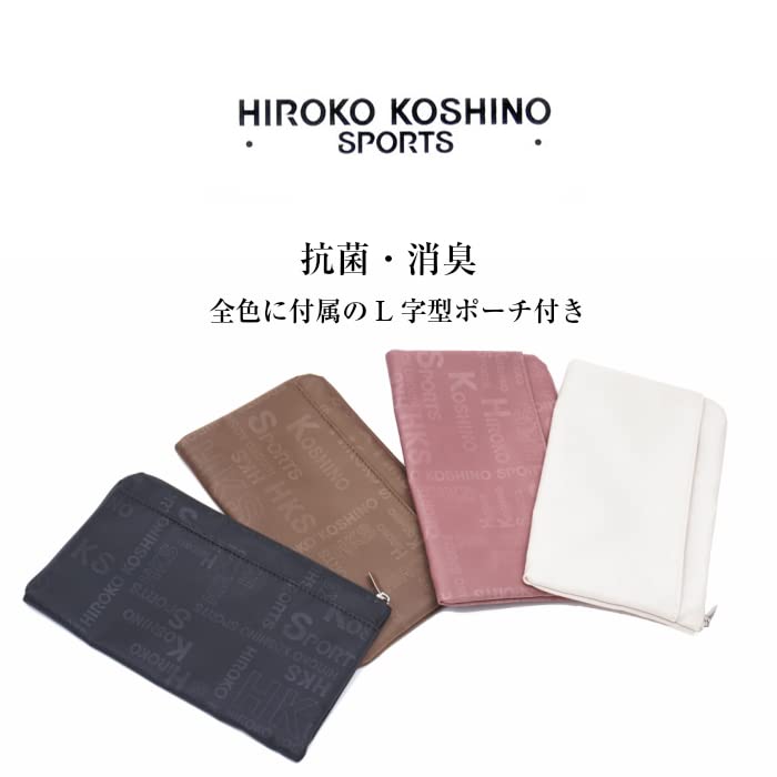 HIROKO KOSHINO SPORTS Horizontal Shoulder Bag with L-Shaped Deodorizing Pouch, HKO01 (Ivory)