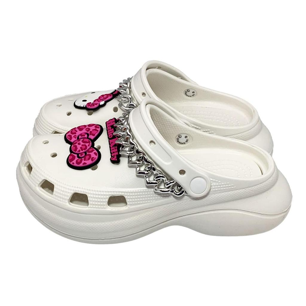 Sanrio Karakterleri Hayvan Platform EVA Sandalet Japon Ayakkabısı [SA1130] (Hello Kitty/Beyaz, Beden, Yetişkin, Alfabe, L)