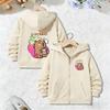Zipper Trendy Cartoon Hoodie Capybara Jacket Boys Girls Spring and Autumn Animal Casual Sweatshirts Zip Up Hoodies