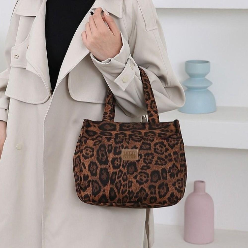 Hochwertige Lunchtasche mit Leopardenmuster, tragbare große Kapazität, Tote Bag, multifunktionale, verdickte Handtasche