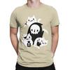 Death's Little Helpers Cat T Shirts Men Pure Cotton Casual T-Shirt Round Collar Halloween Cute Tees Short Sleeve Clothes
