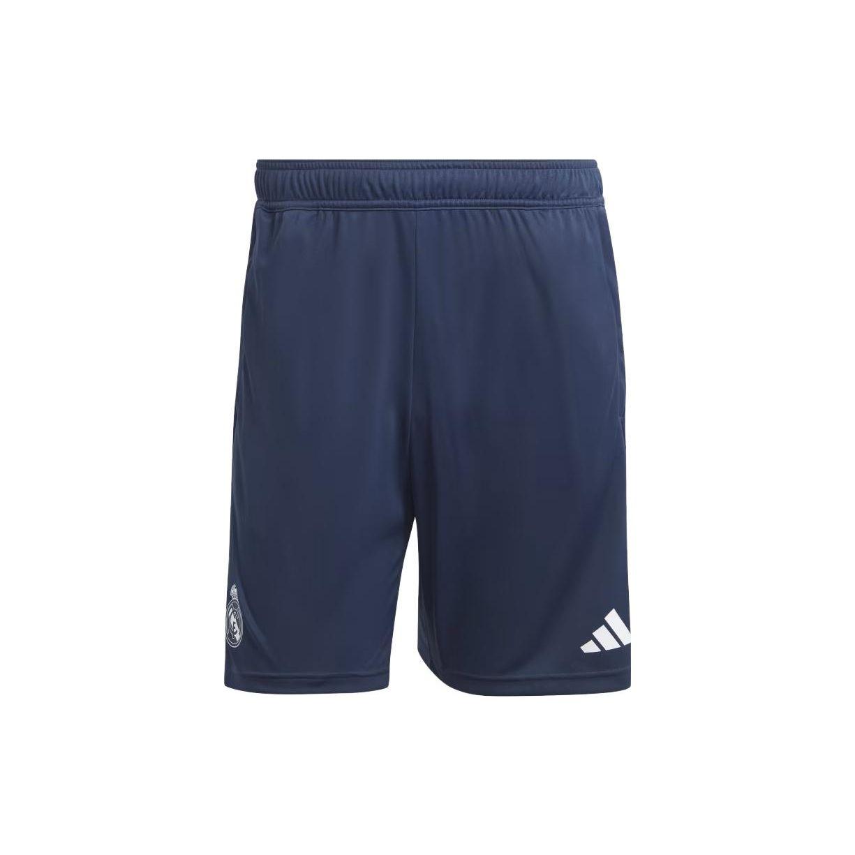 

Adidas Real Madrid Tiro 23 Training Shorts Striped Logo Print Elastic Waist Straight Leg Football Shorts 23 Season Men Shorts Ink-Blue IB0870 L