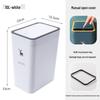 Press-Type Trash Can with Lid for Home, Hotel, or Bathroom