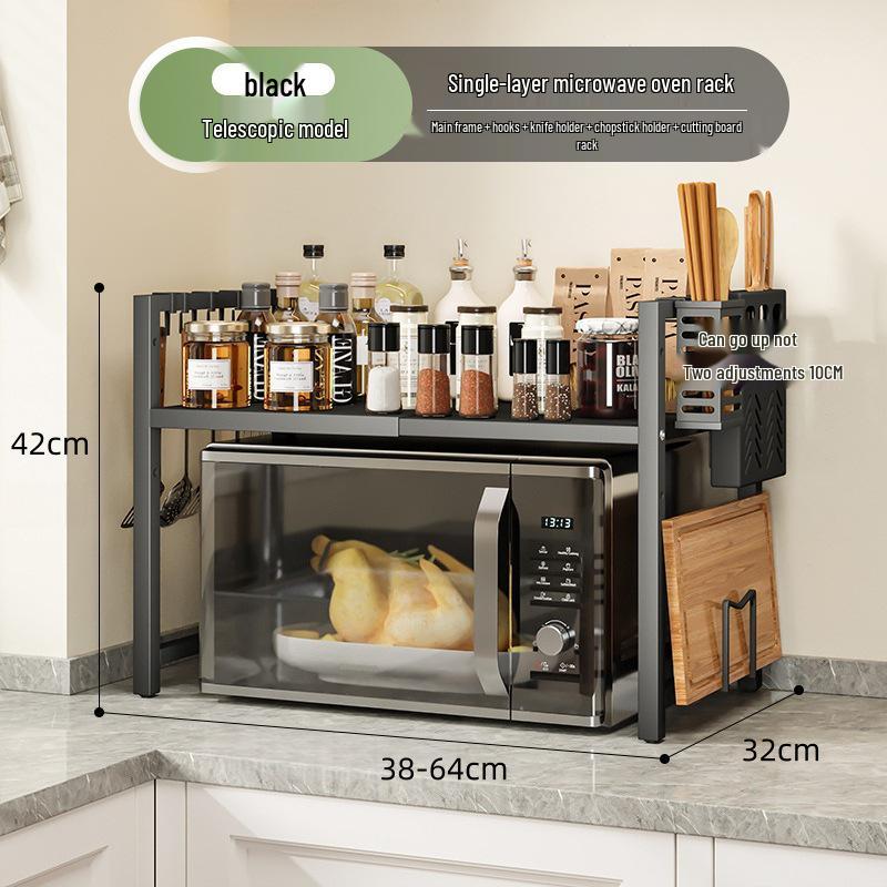 Extendable Kitchen Storage Rack for Microwave & Rice Cooker