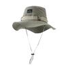 Fisherman Hat for Men, UV Protection Wide Brim Summer Hat, Outdoor Sun Hat with Adjustable Windproof Rope for Hiking Fishing Cycling Sunshade