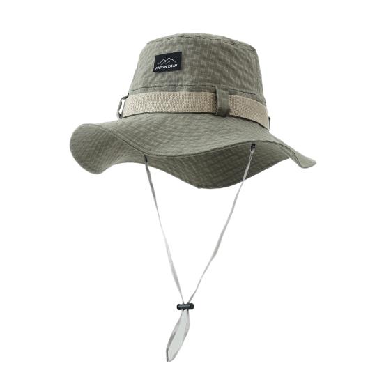 Fisherman Hat for Men Wide Brim UV Protection Summer армия зеленый