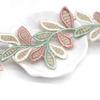 H833 Colorful Leaf Flower Lace Trim Knitting Wedding Embroidered Diy Handmade Patchwork Ribbon Sewing Supplies Crafts
