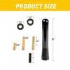3inch Car Antenna Carbon Fiber Radio FM AM Antena Black Kit Universal W/ Screw A