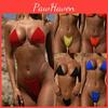 Spalline Micro Trasparenti Bikini Set G-string Brasiliano da Donna Perizoma Costume da Bagno
