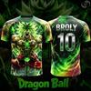 2026 Nueva Camiseta de Fútbol Estampada en 3D para Hombre Adulto Dragon Ball N.º 10/7 Freezer Camiseta de Anime para Niños Camiseta de Fútbol Especial