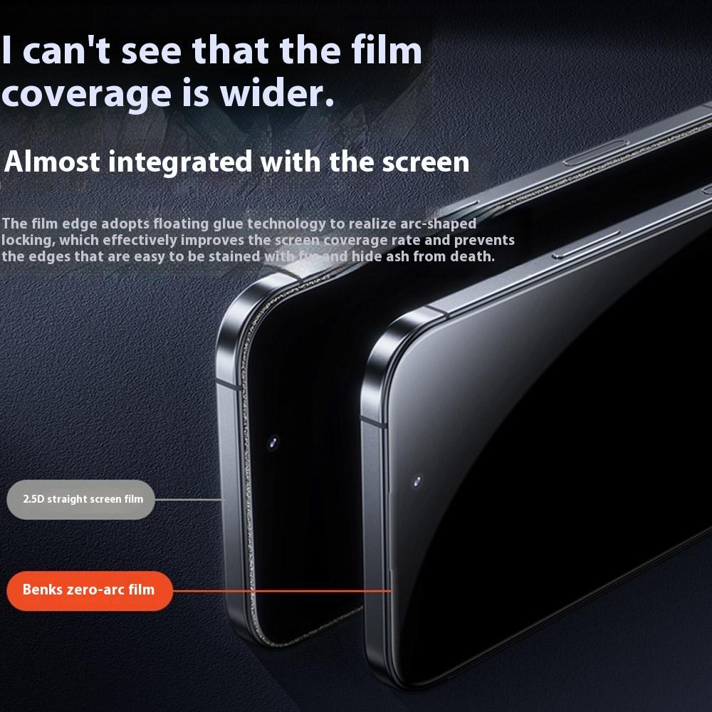 BENKS For iPhone 16 Pro Screen Protector 0.3mm Clear High Aluminium Silicon Glass Film