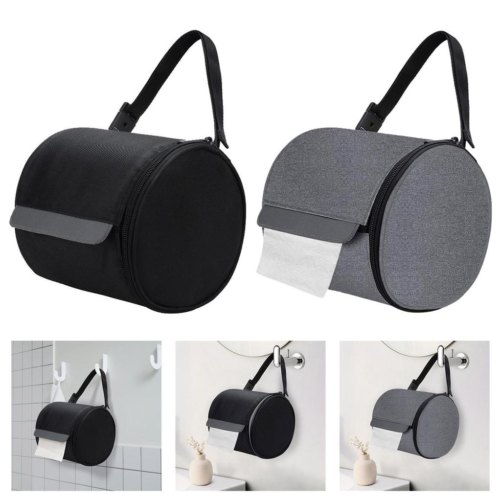 Water Resistant Cloth Toilet Paper Cover Hanging Style Fully Enclosed Prevents Pet Damage for Camping Caravans