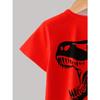 Boys' fashionable 3D printed casual short sleeved shorts set T-shirt, outdoor sports shorts set