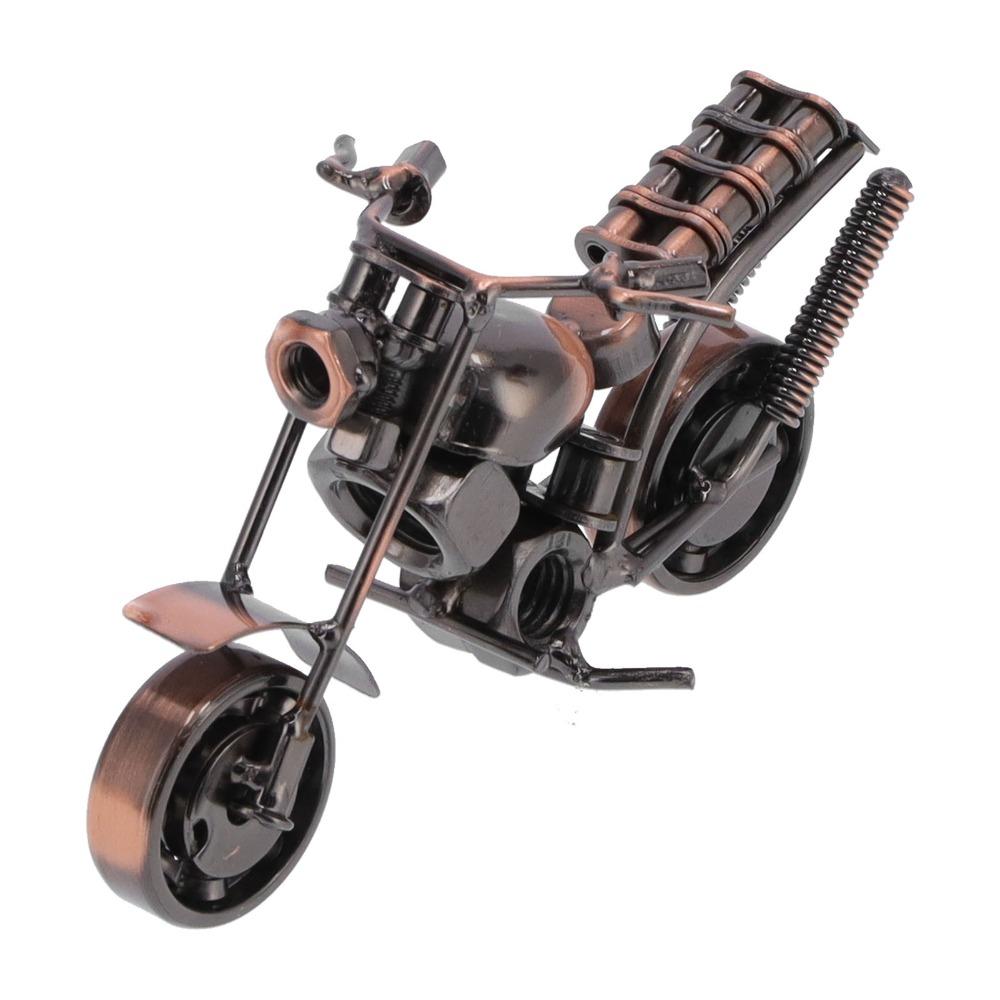 Bronze Mini Motorbike Desktop Ornament Automobile Interior Layout Decor