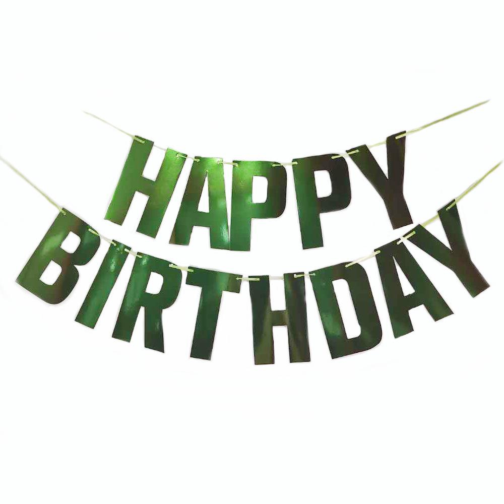 Πανό Happy Birthday με Γκλίτερ σε Χρώματα Μακαρόν – Προσαρμόσιμη Διακόσμηση Πάρτι