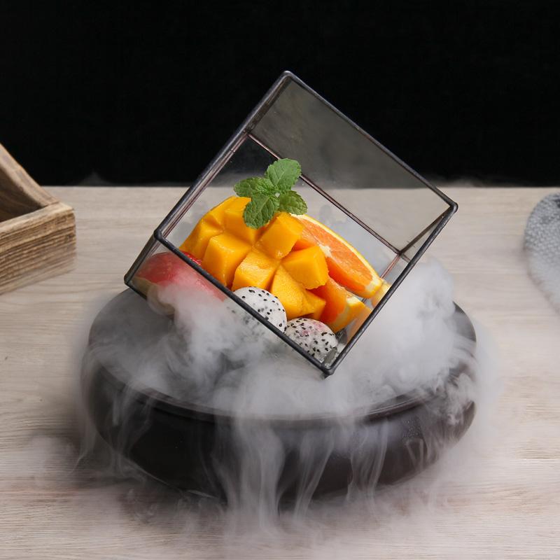 Hotel Specialty Plate Smoke Dry Ice Tableware Creative Utensils Artistic Conception Dish Plate Special-shaped Cooking Plate