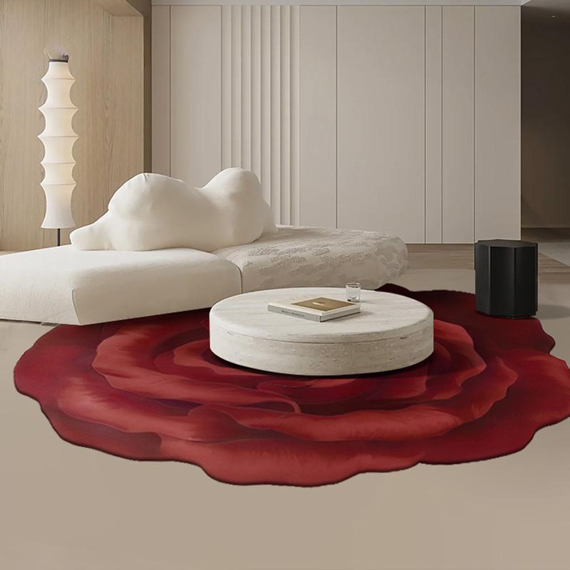 French Style Rugs for Bedroom Thicken Plush Study Mat Irregular Shapes Living Room Decoration Flower Carpet Home Fluffy Soft Rug