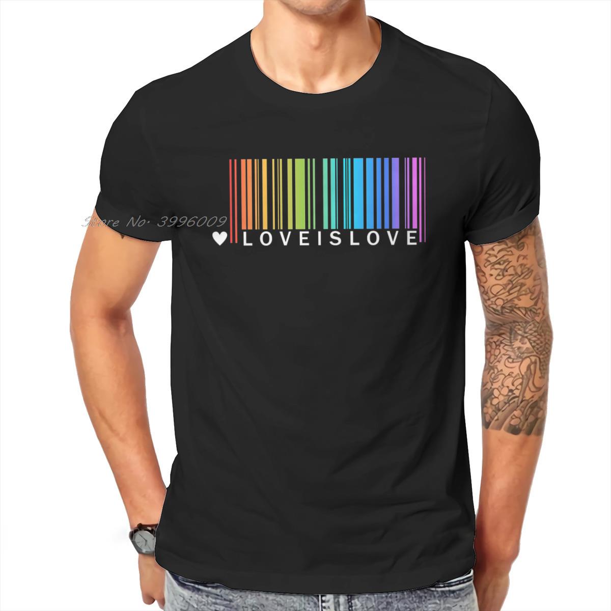 

Love is Love - LGBT Pride Rainbow T-Shirt Вінтажна альтернатива Футболка великого розміру з круглим вирізом Лідер продажів Harajuku Топи унісекс L