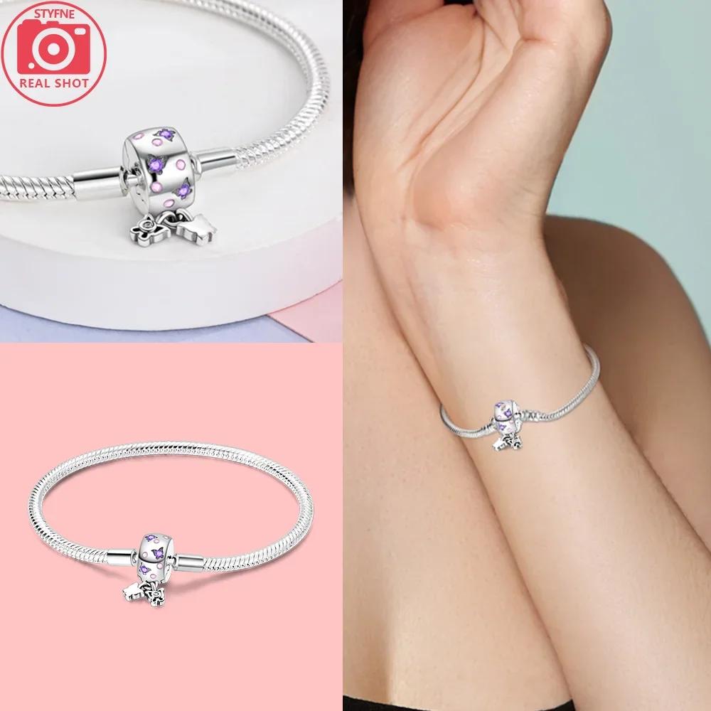 Sliver Bracelets Heart Lucky Eyes Bracelets Female Anniversary Party Fine Bracelets Bangles Jewellery Gifts for Women