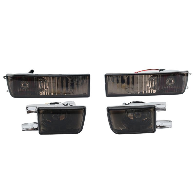Für VW Golf 3 1992 -1997 Auto Frontstoßstange Nebelscheinwerfer + Blinkleuchte 4 Stück Set Getönte Farbe Autozubehör 1HM941778