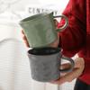 Nordischer handgeformter Keramikbecher Haushaltskeramiktasse Kaffeetasse Frühstückstasse Teetasse Büro Trinkbecher