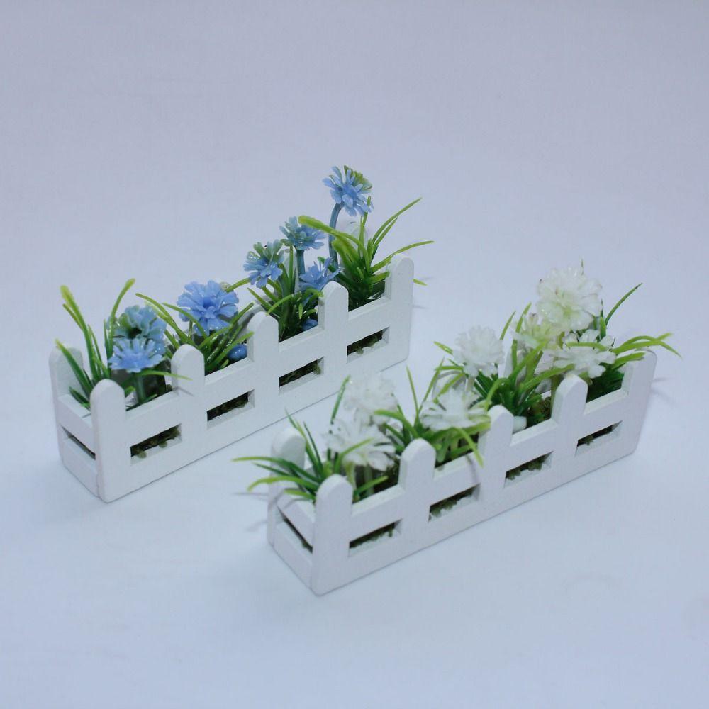 Decor Garden Miniature Potted Plants 1:12 Scale Doll Plants Fake Daisy  Kids Toys