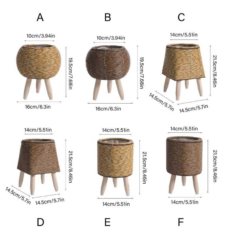 Rattan Plant Basket Indoor Handwoven Plant Pots for Planter Flowers Pots Plant Pots Decorations Laundry Basket Dropshipping