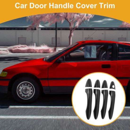 Car Door Handle Cover Trim- for Kia Sportage 2011-2015 Carbon Fiber Black