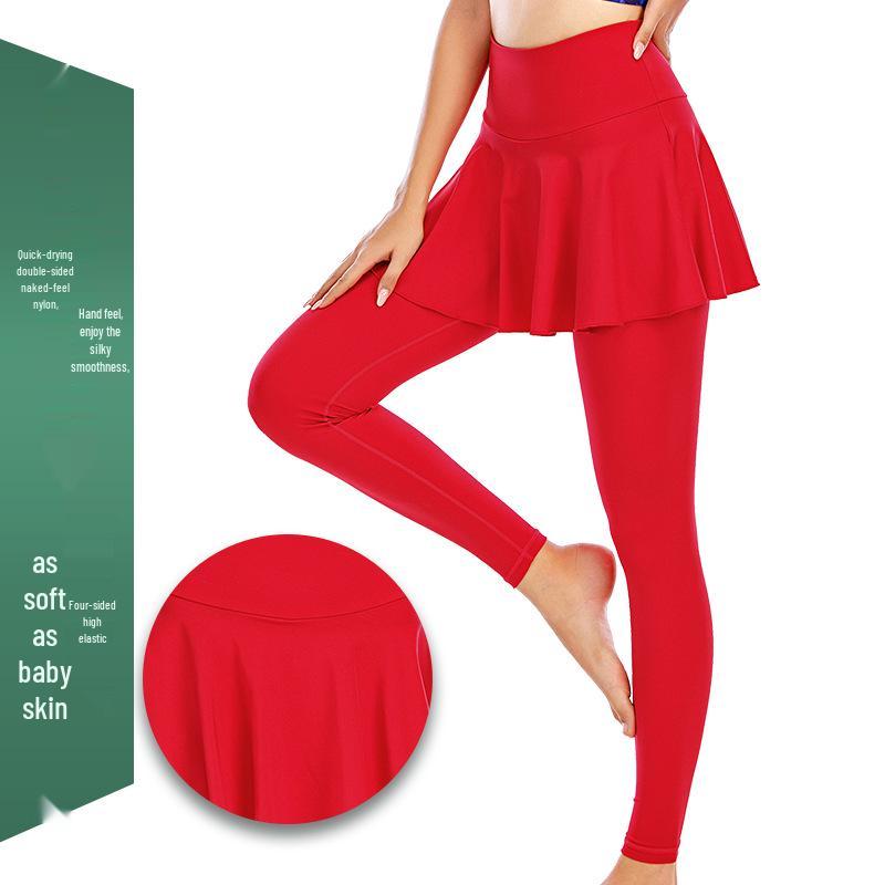 Pantaloni de Yoga cu Talie Înaltă cu Senzație Nudă și Efect de Ridicare a Feselor - Uscare Rapidă, Sport, Dans, Alergare.