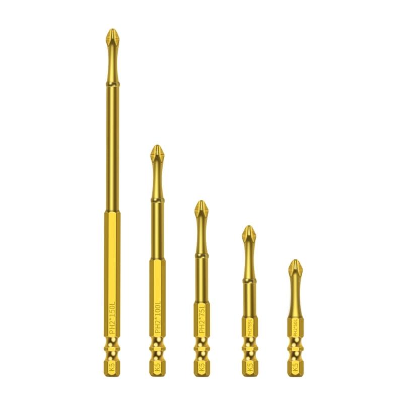 10Piece High Torque Impact Driver Bit Set, Magnetic Antislip Screw Removal Home Repair Tool Suitable for Electric Drills