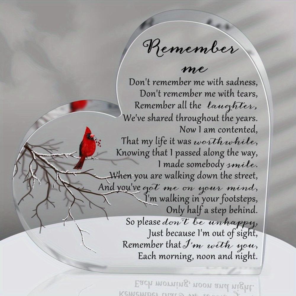 

Sympathy Heart Memorial - Comforting Bereavement Gift for Loss чистый