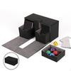 Card Storage Boxes Velvet Liner 3 Divide Organizer Case for Football Hockey Game Cards Coupon