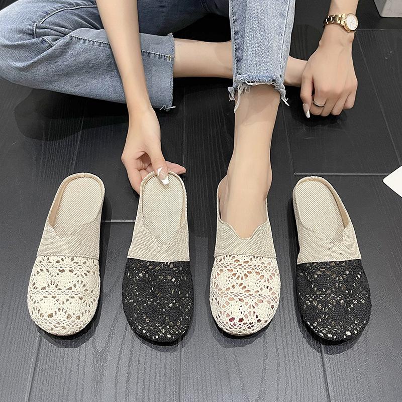 Lazy Internet Celebrity Pregnant Women Versatile New Wear Sandals Summer Fashion Fisherman Bag Head Half Slippers Women Sandals
