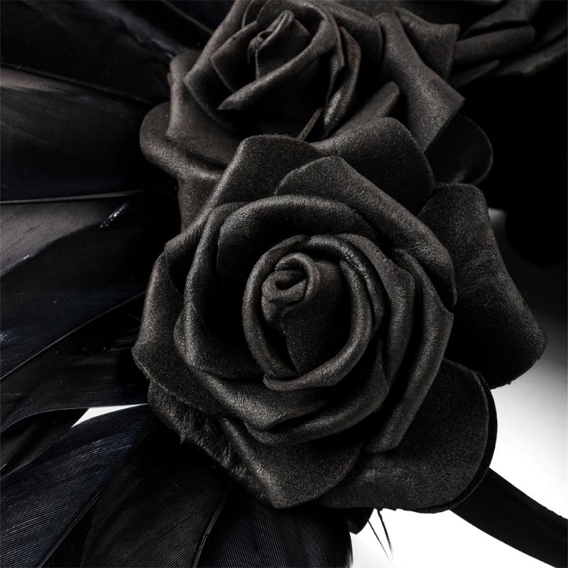 Zartes Feder-Blumen-Haarband für Halloween-Kostümpartys und Maskeraden Festliches Stirnband Party-Haardekoration