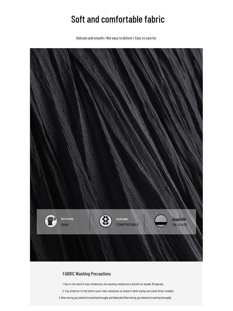 Elegant Mesh Draped Midi Skirt - Spring 2026 Collection: Irregular Hem & Pleated Design