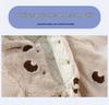 Fleece-Lined Quilted Baby Jumpsuit for Autumn & Winter - 300g Cotton, Hooded Outerwear