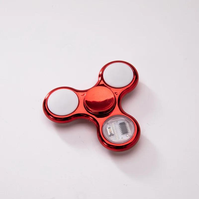 Luminous LED Light Fidget Spinner Creative 18 Changes Hand Spinner EDC Fidget Playthings Designed for Adults Office Stress Relief Playthings