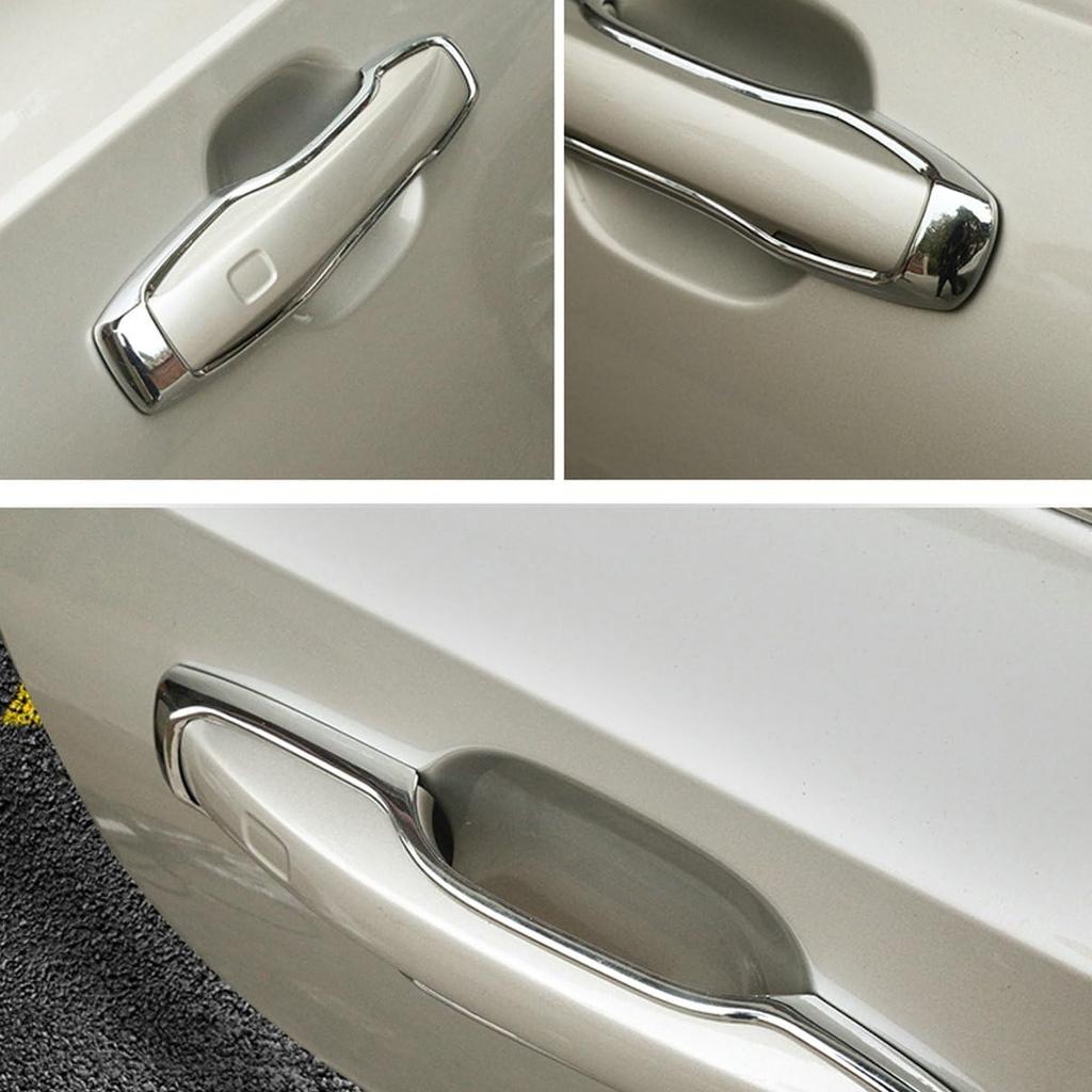 4Pcs Chrome Exterior Side Door Handle Frame Cover Ring Trim for XC60 2018-2022,for XC90 2016-2022,for Volvo S90 2017-2022, for V90 2017-2021