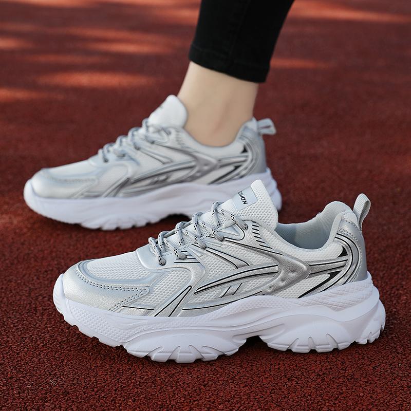 All-Season Women's Sports Shoes, Breathable Women's Sports Shoes, Thick-Sole Height-Increasing Women's Sports Shoes