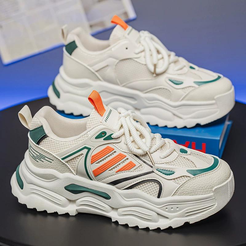 Men's Breathable Mesh Chunky Sneakers Fashion Non-slip Platform Dad Shoes