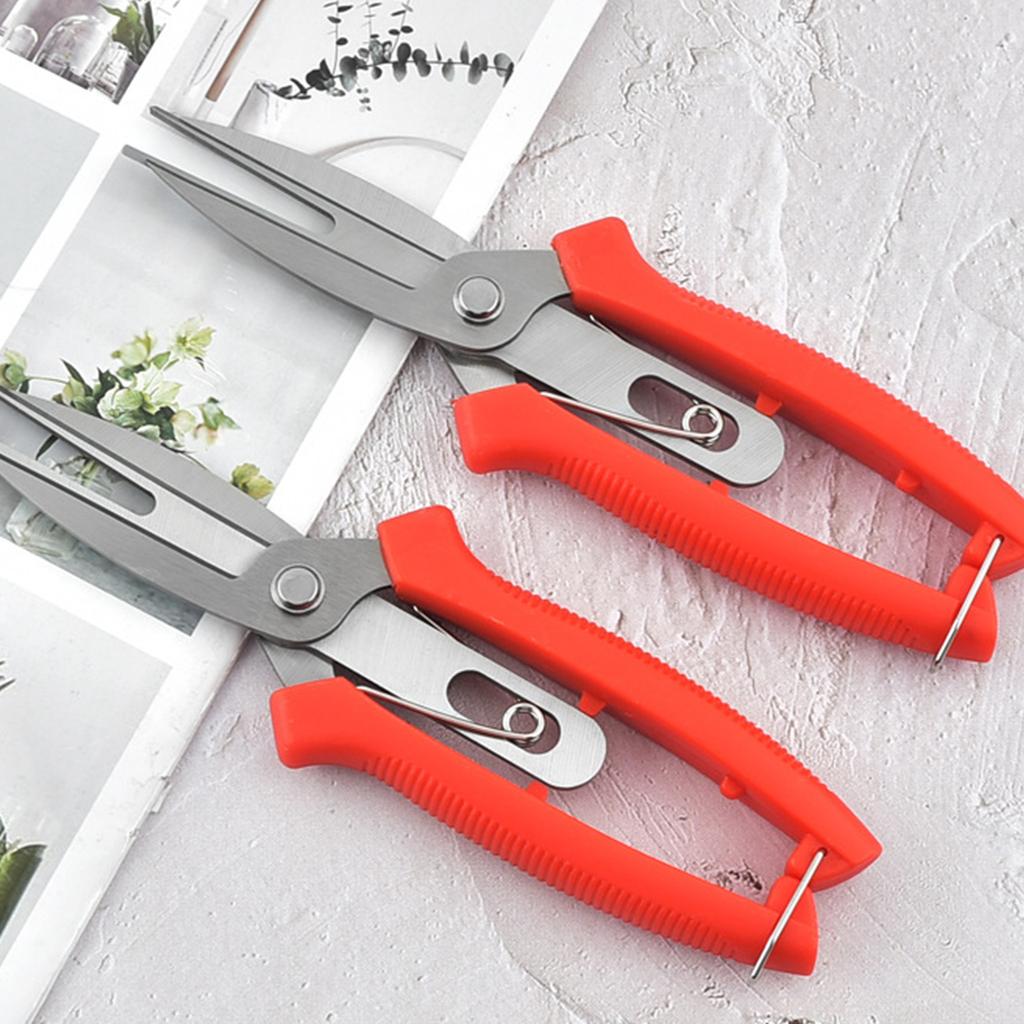 Gardening Hand Pruner Garden Scissors Pruning Shears Double Headed Pruning Snips Leaf Trimmer Straight Florist Scissor