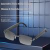 Occhiali Intelligenti Ricaricabili con Traduttore AI Sportivi Touch Chiamata Riunione Unisex Riproduzione Musicale 3D Traduzione in Tempo Reale Occhiali da Sole Bluetooth Wireless