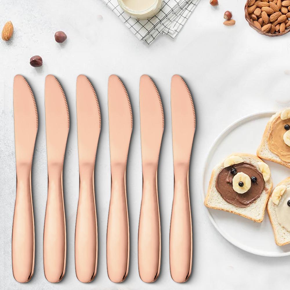 

6 шт. столовых ножей, детский набор столовых приборов, зеркальный нож, набор столовых приборов из нержавеющей стали, острый нож, столовая посуда, домашняя кухонная посуда