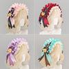Sweet Japanese Lolita Hair Band With Lace Bow Butterfly Detail Handmade Cotton Headband Cosplay Anime Convention